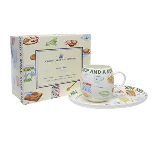 BUTTERCUP OF LONDON Fine Bone China Soup and Roll Set
