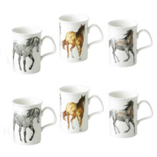 HEIM CONCEPT Roy Kirkham Lancaster Bone China Coffee Mug Set (Set of 6)