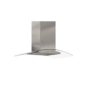 ARIETTA 36" 400 CFM Ducted Island Range Hood in Silver with Nightlight