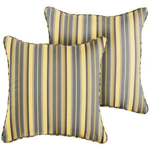 MOZAIC COMPANY Vintage Striped Indoor/Outdoor Reversible Throw Pillow (Set of 2)