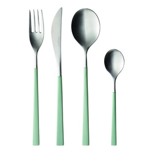 DEGRENNE PARIS Fuse Color 24 Piece 18/10 Stainless Steel Flatware Set, Service for 6 (Set of 6)