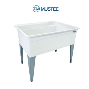 E.L. MUSTEE & SON Utilatub 40" L x 24" W Free Standing Laundry Sink