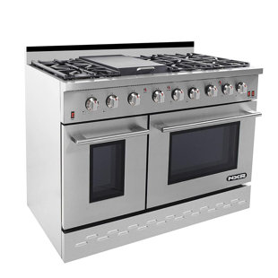 NXR Professional Ranges 2 Piece Kitchen Appliance Package with 27.5'' Dual Fuel Freestanding Range , and Under Cabinet Range Hood