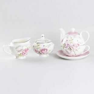 Grace's Tea Ware 12oz. Floral Teapot (Set of 3)