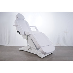 NEWACME LLC BarberPub Vegan Leather Power Reclining Massage Chair with Ottoman