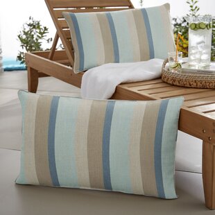 MOZAIC COMPANY Striped Indoor/Outdoor Reversible Throw Pillow (Set of 2)