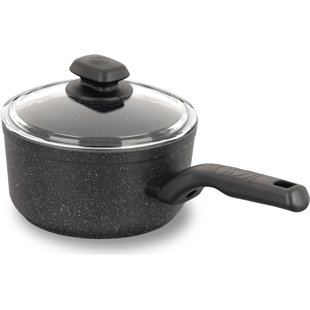 Korkmaz Ornella 2 qt. Non-Stick Aluminum Stock Pot with Lid