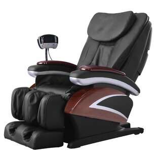 INBOX ZERO Faux Leather Heated Massage Chair with Ottoman