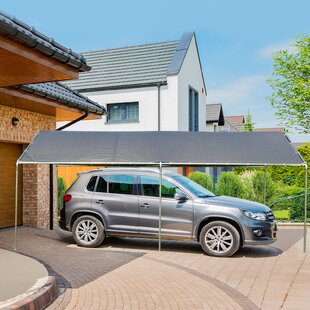 Outsunny 10'x20' Carport Heavy Duty Galvanized Car Canopy with Included Anchor Kit, 3 Reinforced Steel Cables