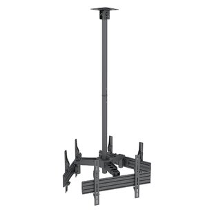 Mount-It Adjustable Triple Screen TV Ceiling Mount | Multi-Display Commercial Grade Ceiling Bracket