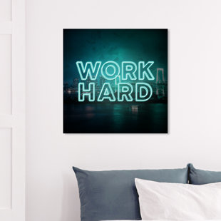 HATCHER & ETHAN Work Hard City On Canvas Print