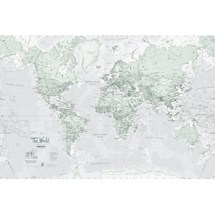 DCOR DESIGN World Is Art Map - Wrapped Canvas Art Prints