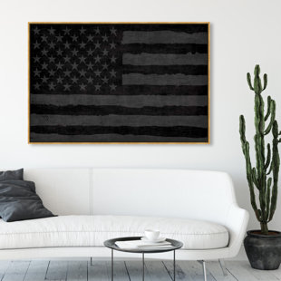 ART REMEDY " Rocky Freedom Black On Black " Painting Print