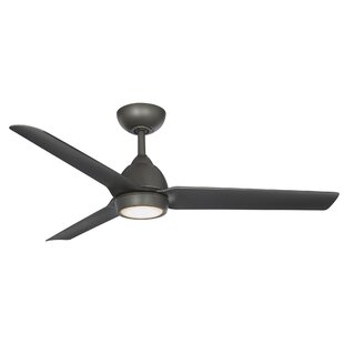 WAC LIGHTING 54" Mocha 3 - Blade Outdoor/Indoor Smart Propeller Ceiling Fan with Remote Control Included