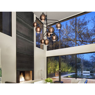 TROY LIGHTING Odyssey 9 - Light Dimmable Sputnik Modern Linear Chandelier