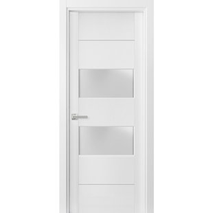 SARTODOORS Lucia Frosted Glass Wood Standard White Door