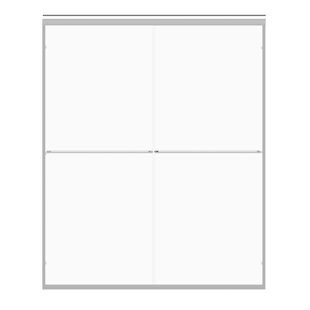 HOLCAM Eurolite 55" W x 74" H Bypass Frameless Shower Door