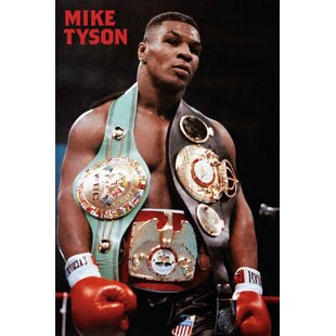 BUY ART FOR LESS " Mike Tyson 3 Heavyweight Belts 1987 Boxing "