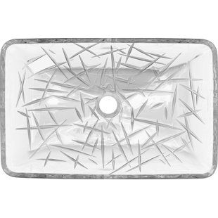 MODETTI USA LLC Clear Handmade Rectangular Vessel Bathroom Sink