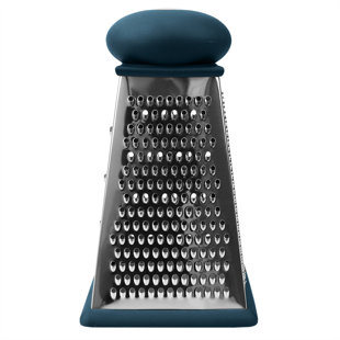 Michael Graves Design Comfortable Grip Non-Skid Pyramid Shaped 4 Sided Box Cheese Grater with Handle
