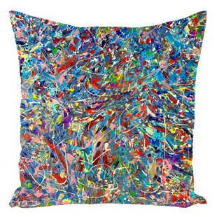 MOTLEY EYE Anil Abstract Indoor/Outdoor Reversible Throw Pillow