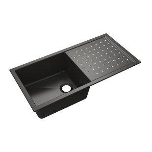 AGUA CANADA 39'' L Drop-In Single Bowl Quartz Kitchen Sink