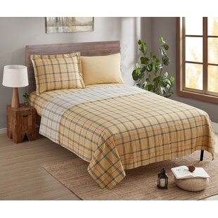 NESTL Microfiber Plaid Sheet Set