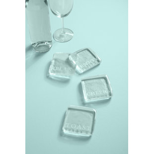 MUD PIE™ Wine And Bar Glass Square Coaster (Set of 4)