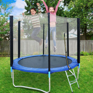 Newway Marketing Inc 8' Round Backyard Trampoline with Safety Enclosure