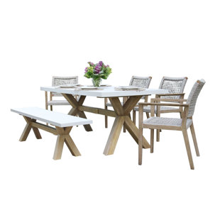 BIRCH LANE™ Fleur 7 - Person Rectangular Outdoor Dining Set