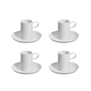 VISTA ALEGRE Domo White Expresso Cup & Saucer (Set of 4)