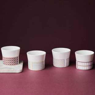 HANKOOK CHINAWARE Weaving 4 Piece Teacup Set