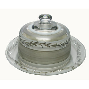GOLDEN HILL STUDIO Pewter Vine Cheese Dome with Plate