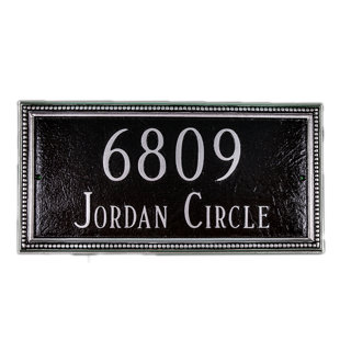 MONTAGUE METAL PRODUCTS INC. Verona 2-Line Wall Address Plaque