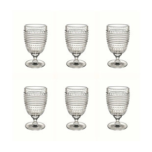CASA ALEGRE Campania 12 oz. Glass Goblet (Set of 6)