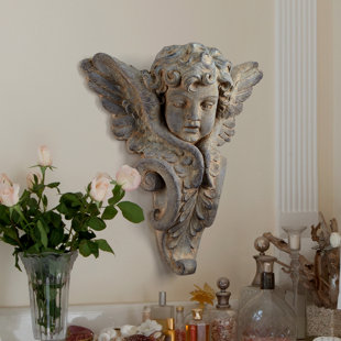DESIGN TOSCANO Victorian Heraldic Cherub Wall Pocket Sculpture