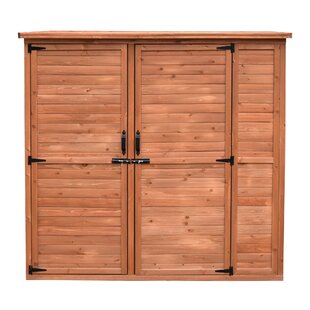 LEISURE SEASON 6 ft. W x 3 ft. D Solid Wood Lean-to Storage Shed