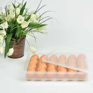 OMNIWARE Omnlware 24 Eggs Rectangle Plastic Food Storage Container with Lid