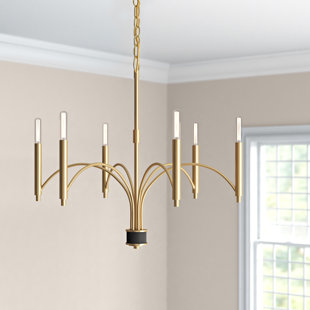 MERCER41 Lochlain 6 - Light Dimmable Classic / Traditional Chandelier