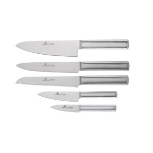 MaximaHouse 6 Piece Stainless Steel Knife Block Set