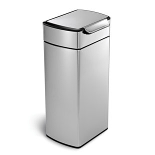 Simplehuman 30L Rectangular Touch-Bar Bin, Brushed Stainless Steel