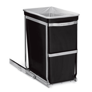 Simplehuman 30L Pull-Out Kitchen Bin, Heavy Duty Steel Frame