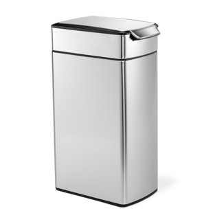 Simplehuman 40L Slim Touch-Bar Bin, Brushed Stainless Steel
