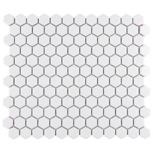 MEROLA TILE Metro 0.87" x 0.87" Hex Porcelain Mosaic Floor & Wall Tile