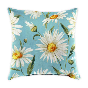 PLOW & HEARTH Floral Indoor/Outdoor Reversible Throw Pillow
