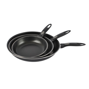 Aramco Imports Inc. Alpine Cuisine Carbon Steel Non Stick 11'' 3 -Piece Frying Pan Set