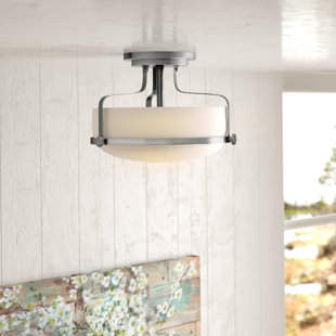 HINKLEY Harper 14.5-in 3-Light Semi-Flush Mount Retro Ceiling Light