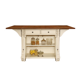 A&J HOMES STUDIO Solid Wood Kitchen Island