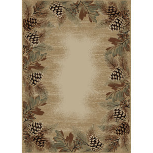 MILLWOOD PINES Cargin Floral Brown Area Rug