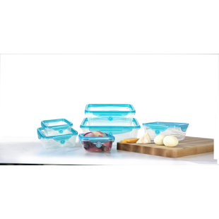 ASSEENONTV Food Storage - Set of 6 Containers and 12 Lids